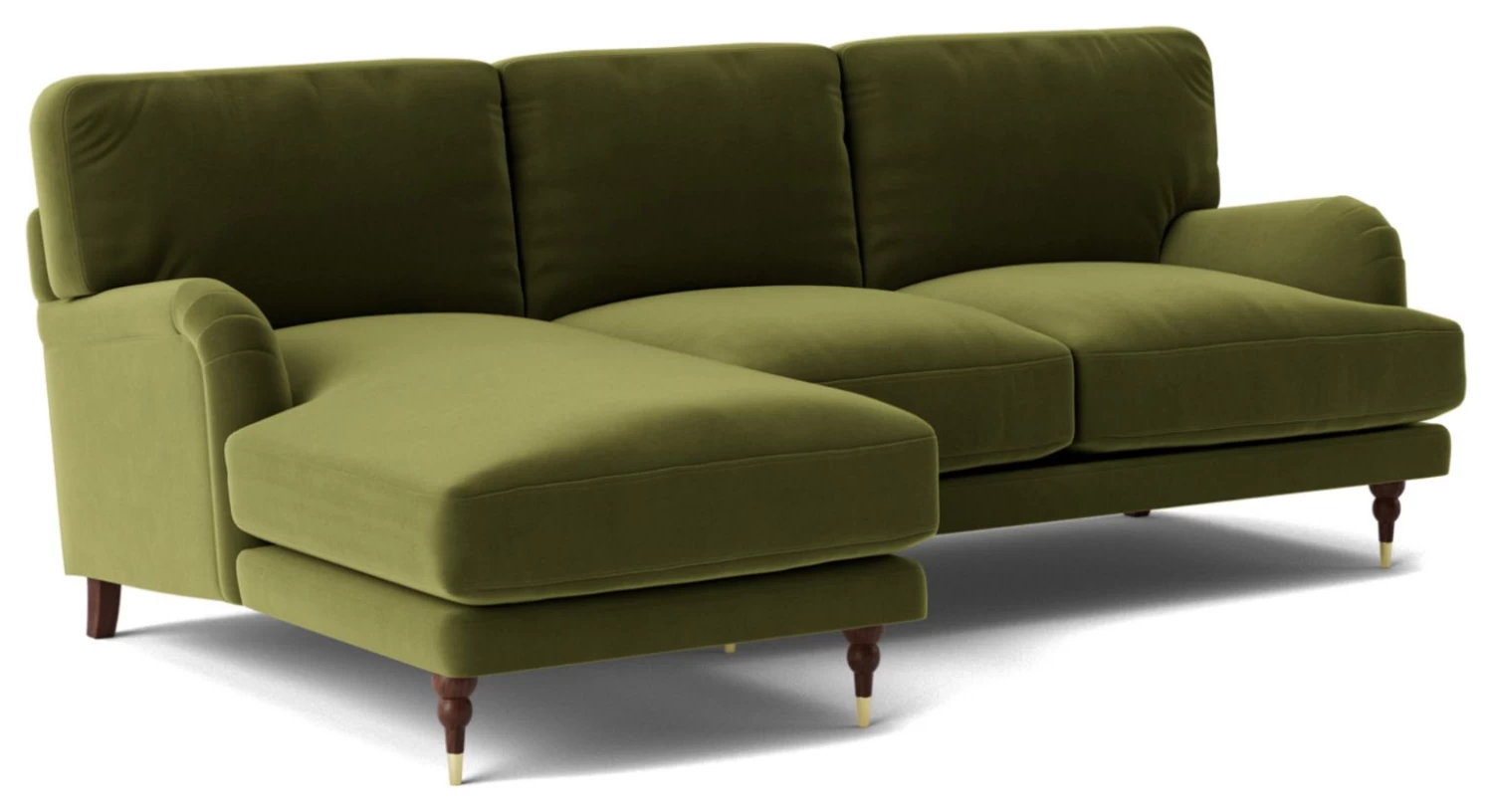 Swoon Charlbury Velvet Left Hand Corner Sofa - Fern Green 3 Swoon Charlbury Velvet Left Hand Corner Sofa - Fern Green