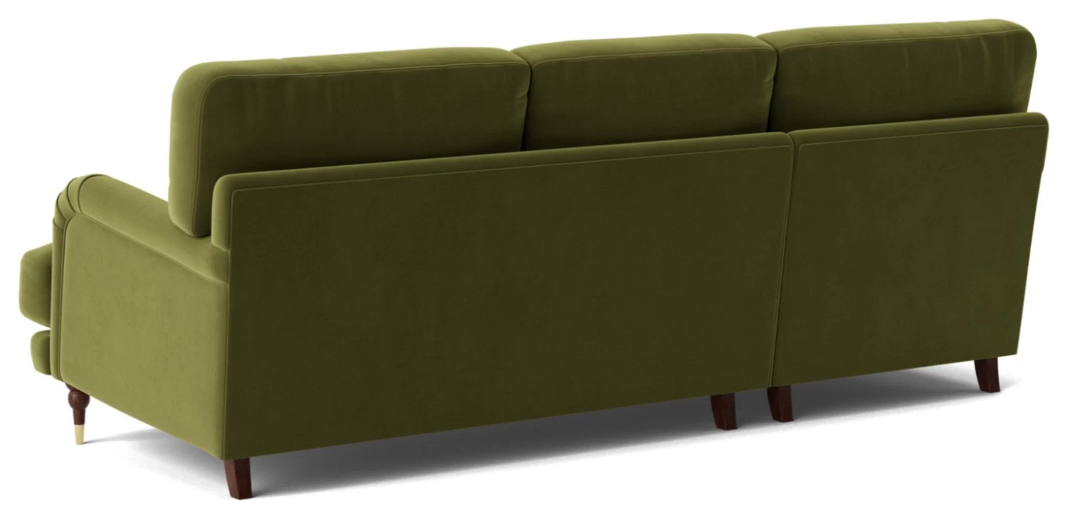Swoon Charlbury Velvet Left Hand Corner Sofa - Fern Green 10 Swoon Charlbury Velvet Left Hand Corner Sofa - Fern Green - Image 8