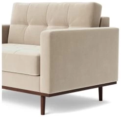 Swoon Berlin Velvet Cuddle Chair - Taupe -Sofa Discount Store 2004372 R Z005A