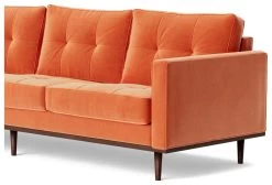 Swoon Berlin Velvet 4 Seater Sofa - Burnt Orange -Sofa Discount Store 2004592 R Z004A