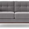 Swoon Berlin Velvet 2 Seater Sofa - Silver Grey