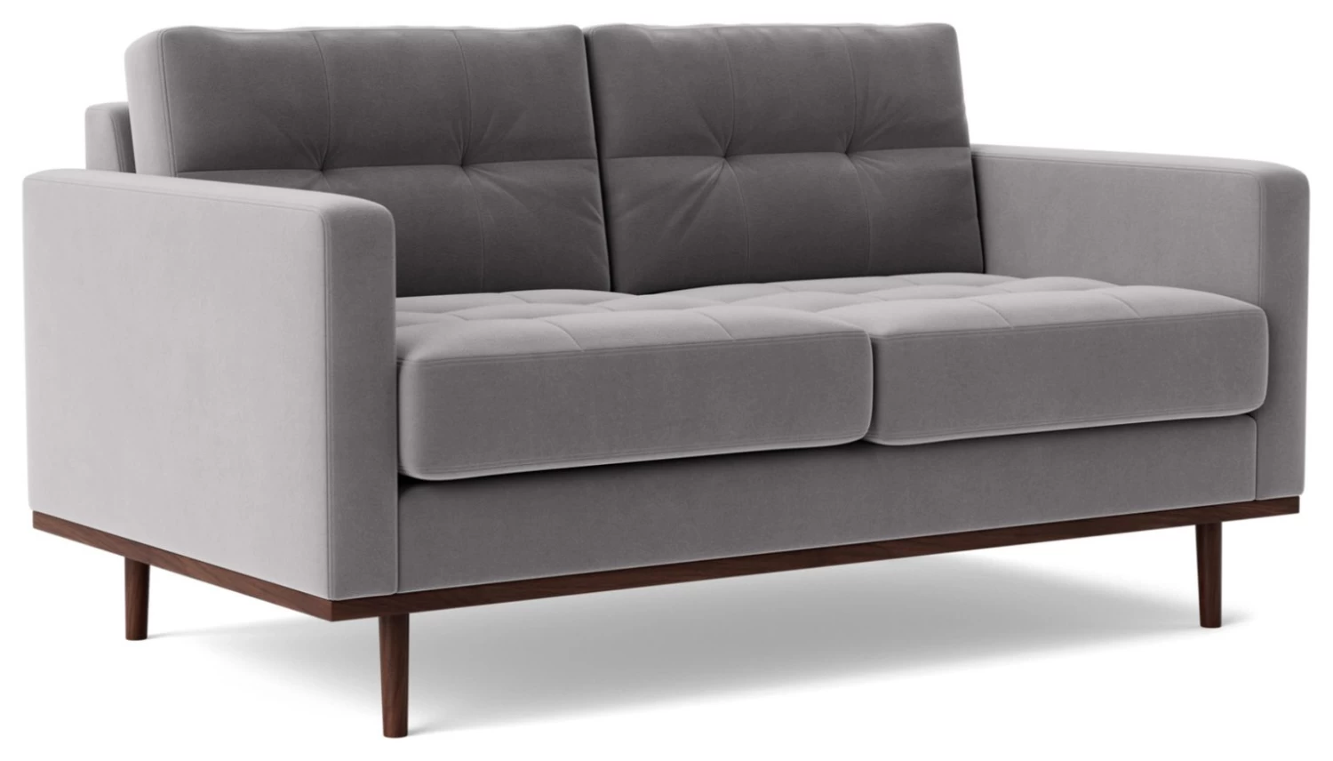 Swoon Berlin Velvet 2 Seater Sofa - Silver Grey 10 Swoon Berlin Velvet 2 Seater Sofa - Silver Grey - Image 8