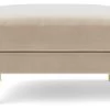 Swoon Charlbury Velvet Ottoman Footstool - Taupe -Sofa Discount Store 2006198 R Z001A