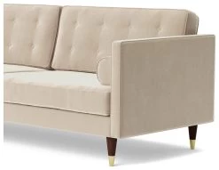Swoon Porto Velvet 3 Seater Sofa - Taupe 15 Swoon Porto Velvet 3 Seater Sofa - Taupe -Sofa Discount Store 2007001 R Z004A