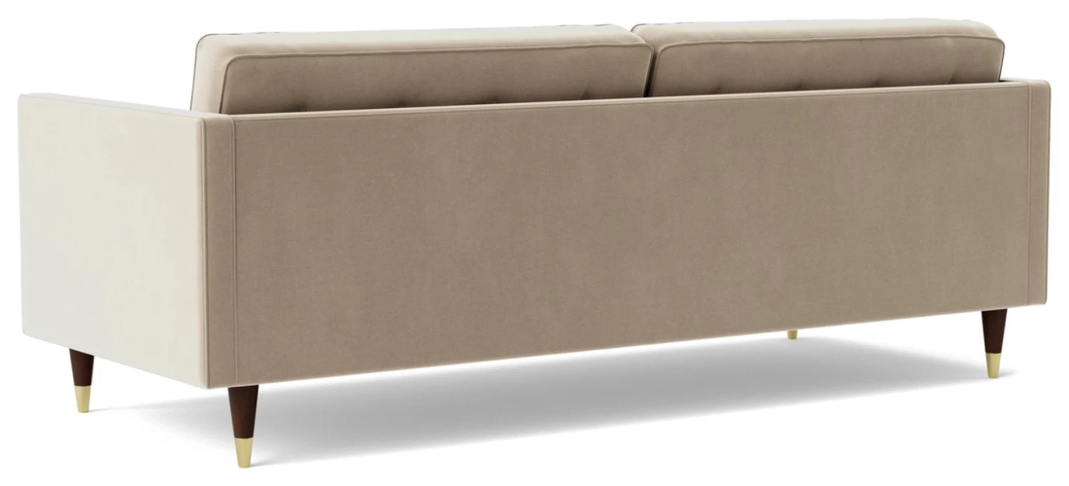 Swoon Porto Velvet 3 Seater Sofa - Taupe 9 Swoon Porto Velvet 3 Seater Sofa - Taupe - Image 7