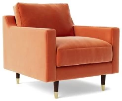 Swoon Rieti Velvet Armchair - Burnt Orange -Sofa Discount Store 2007386 R Z002A