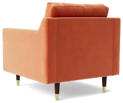 Swoon Rieti Velvet Armchair - Burnt Orange -Sofa Discount Store 2007386 R Z004A