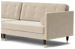 Swoon Porto Velvet 4 Seater Sofa - Taupe -Sofa Discount Store 2008158 R Z004A