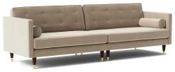 Swoon Porto Velvet 4 Seater Sofa - Taupe -Sofa Discount Store 2008158 R Z006A