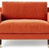 Swoon Rieti Velvet Cuddle Chair - Burnt Orange