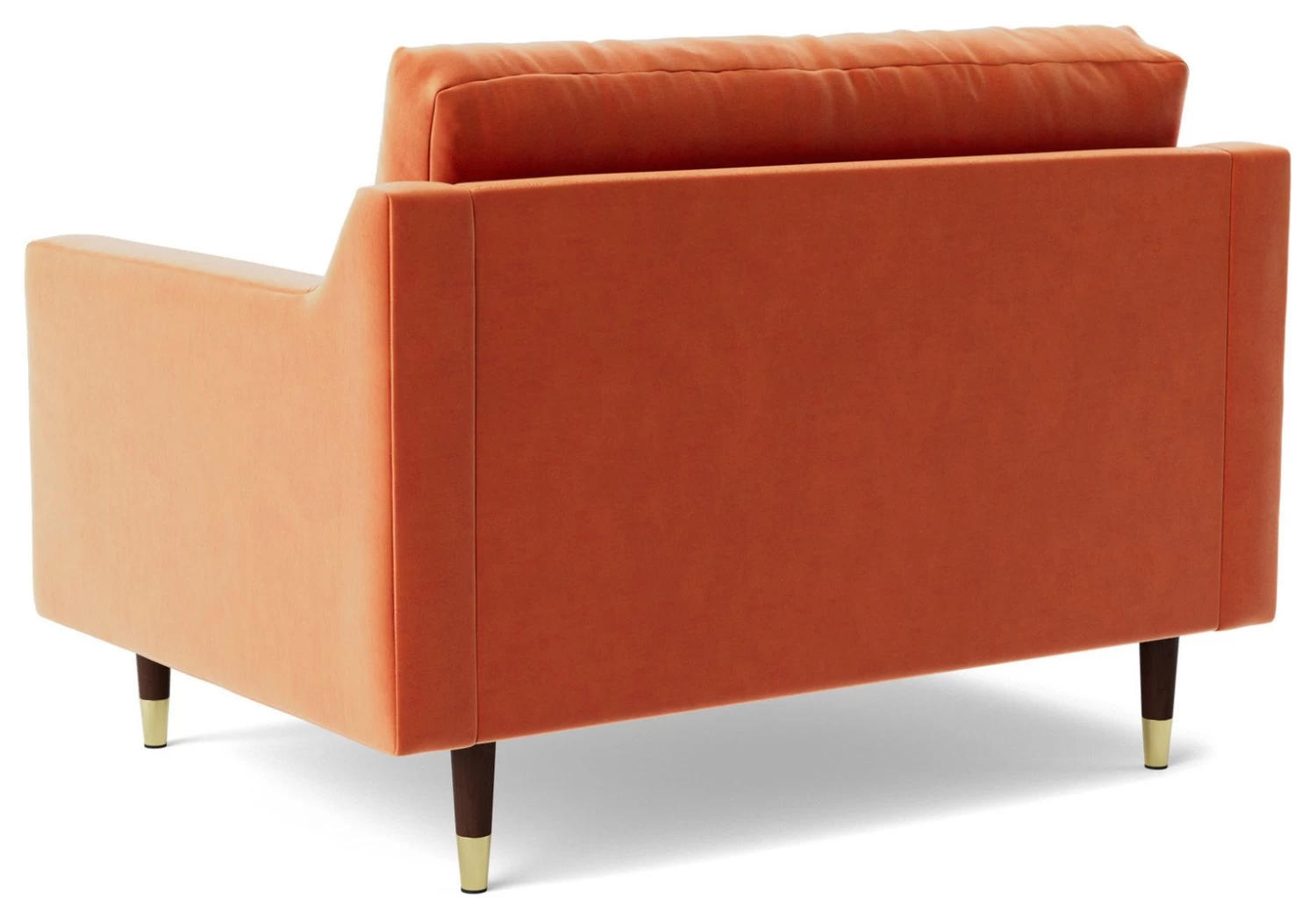 Swoon Rieti Velvet Cuddle Chair - Burnt Orange 8 Swoon Rieti Velvet Cuddle Chair - Burnt Orange - Image 6