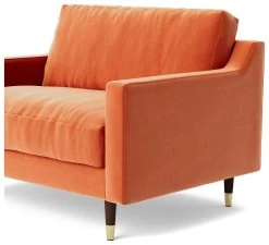 Swoon Rieti Velvet Cuddle Chair - Burnt Orange 15 Swoon Rieti Velvet Cuddle Chair - Burnt Orange -Sofa Discount Store 2008684 R Z005A