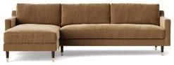 Swoon Rieti Velvet Left Hand Corner Sofa - Biscuit 14 Swoon Rieti Velvet Left Hand Corner Sofa - Biscuit -Sofa Discount Store 2009676 R Z002A