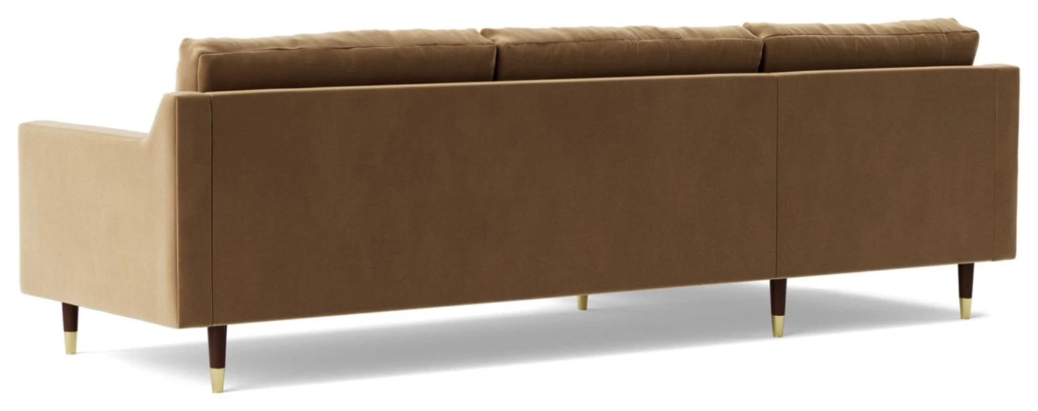 Swoon Rieti Velvet Left Hand Corner Sofa - Biscuit 9 Swoon Rieti Velvet Left Hand Corner Sofa - Biscuit - Image 7