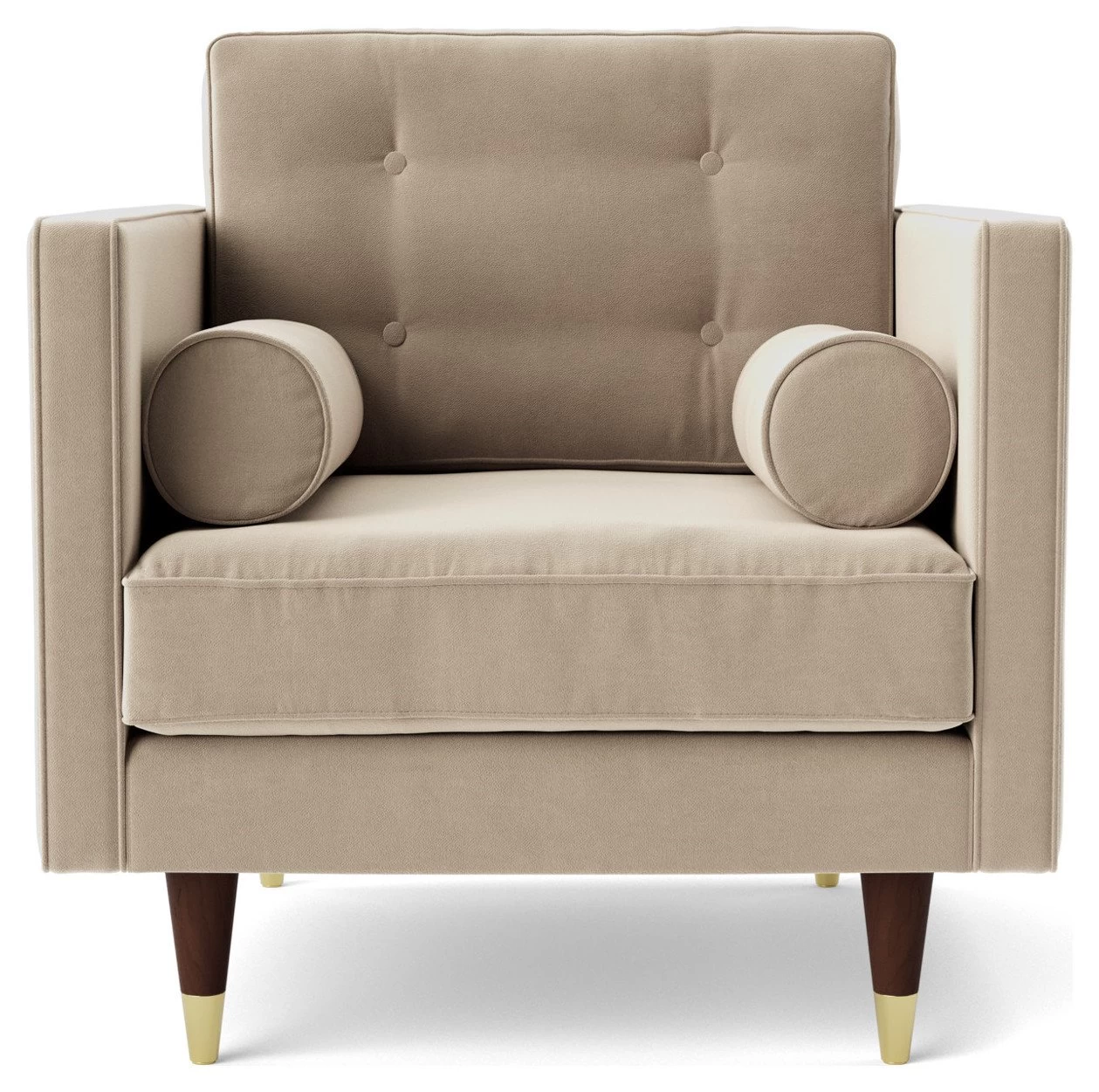 Swoon Porto Velvet Armchair - Taupe 3 Swoon Porto Velvet Armchair - Taupe