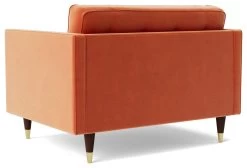 Swoon Porto Velvet Cuddle Chair - Burnt Orange -Sofa Discount Store 2011798 R Z004A