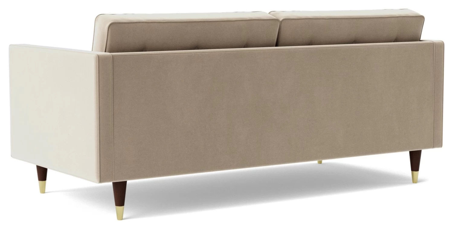 Swoon Porto Velvet 2 Seater Sofa - Taupe 9 Swoon Porto Velvet 2 Seater Sofa - Taupe - Image 7