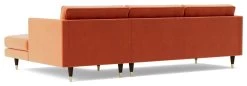 Swoon Porto Velvet Right Hand Corner Sofa - Burnt Orange -Sofa Discount Store 2013071 R Z004A