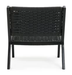 Habitat Faro Woven Paper Rope And Oak Accent Chair - Black 17 Habitat Faro Woven Paper Rope And Oak Accent Chair - Black -Sofa Discount Store 2013112 R Z003A