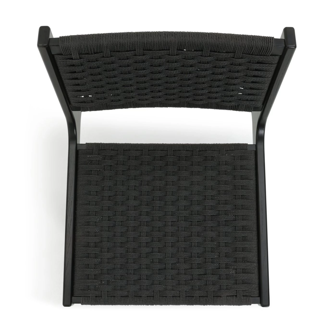 Habitat Faro Woven Paper Rope And Oak Accent Chair - Black 10 Habitat Faro Woven Paper Rope And Oak Accent Chair - Black - Image 8