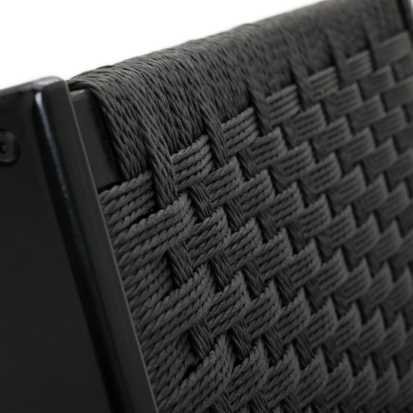 Habitat Faro Woven Paper Rope And Oak Accent Chair - Black 11 Habitat Faro Woven Paper Rope And Oak Accent Chair - Black - Image 9