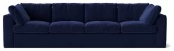 Swoon Seattle Velvet 4 Seater Sofa - Ink Blue