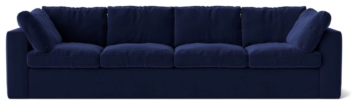 Swoon Seattle Velvet 4 Seater Sofa - Ink Blue 3 Swoon Seattle Velvet 4 Seater Sofa - Ink Blue
