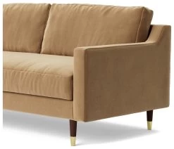 Swoon Rieti Velvet 2 Seater Sofa - Biscuit 14 Swoon Rieti Velvet 2 Seater Sofa - Biscuit -Sofa Discount Store 2013569 R Z004A