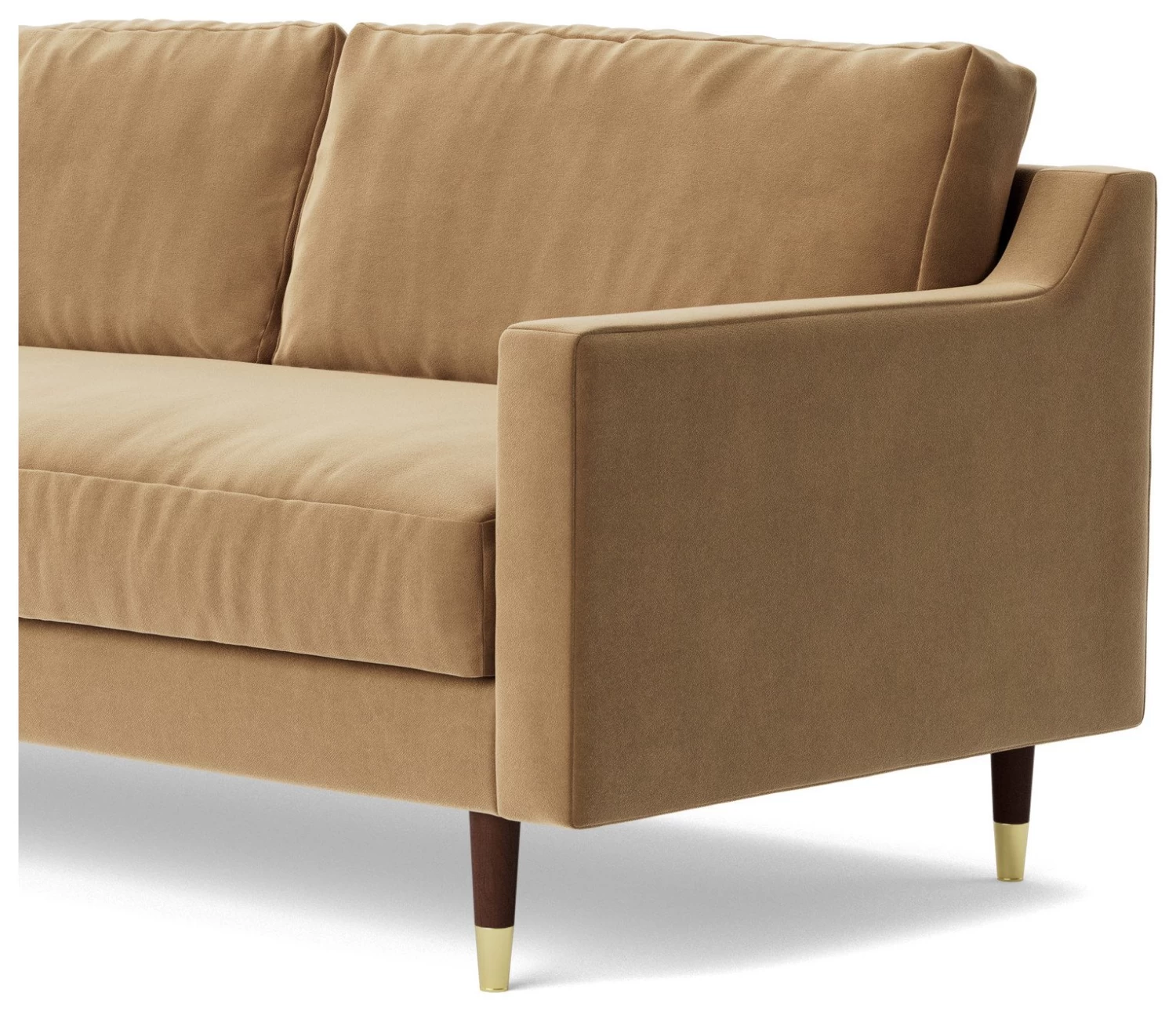 Swoon Rieti Velvet 2 Seater Sofa - Biscuit 8 Swoon Rieti Velvet 2 Seater Sofa - Biscuit - Image 6