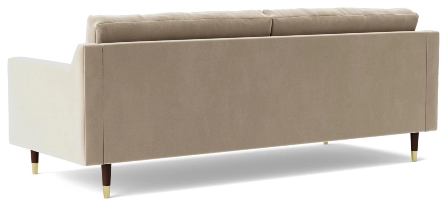 Swoon Rieti Velvet 3 Seater Sofa - Taupe 9 Swoon Rieti Velvet 3 Seater Sofa - Taupe - Image 7