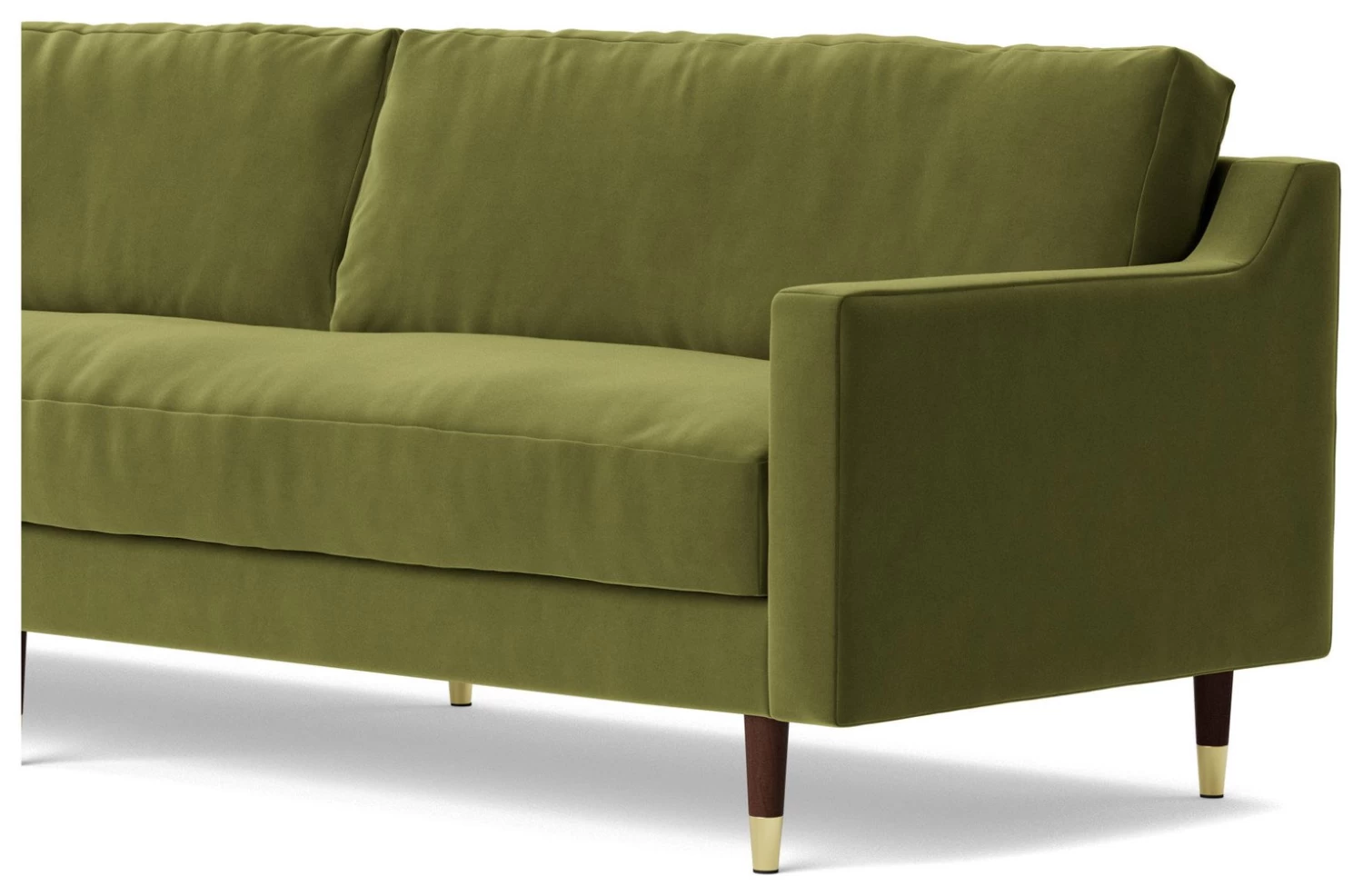 Swoon Rieti Velvet 4 Seater Sofa - Fern Green 8 Swoon Rieti Velvet 4 Seater Sofa - Fern Green - Image 6