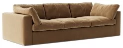 Swoon Seattle Velvet 3 Seater Sofa - Biscuit -Sofa Discount Store 2017187 R Z003A