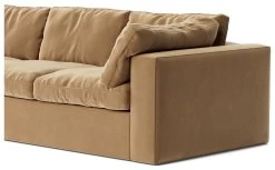 Swoon Seattle Velvet 3 Seater Sofa - Biscuit -Sofa Discount Store 2017187 R Z004A