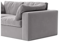 Swoon Seattle Velvet 2 Seater Sofa - Silver Grey -Sofa Discount Store 2017572 R Z004A