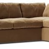 Swoon Seattle Velvet Right Hand Corner Sofa - Biscuit -Sofa Discount Store 2017606 R Z001A