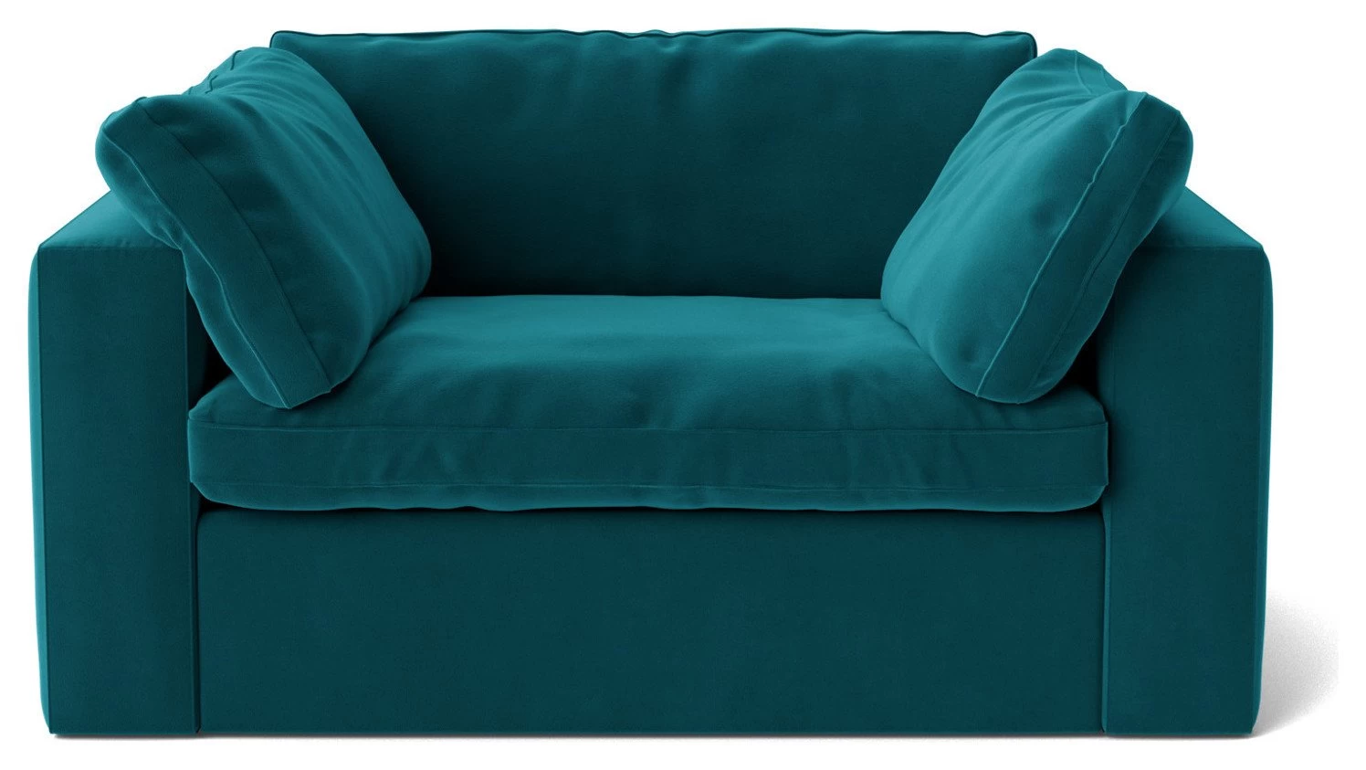 Swoon Seattle Velvet Cuddle Chair - Kingfisher Blue 3 Swoon Seattle Velvet Cuddle Chair - Kingfisher Blue