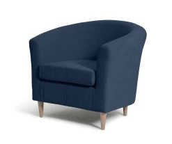 Habitat Fabric Tub Chair - Navy -Sofa Discount Store 2018708 R Z002A