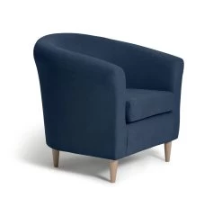 Habitat Fabric Tub Chair - Navy -Sofa Discount Store 2018708 R Z004A