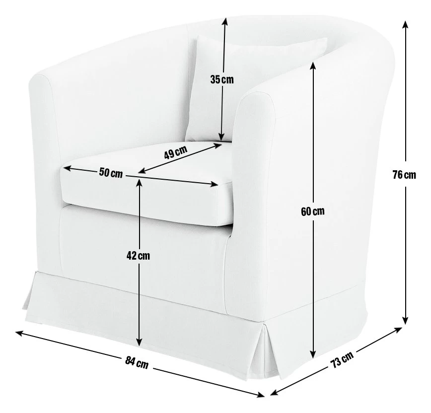 Habitat Larissa Fabric Tub Chair - Natural 6 Habitat Larissa Fabric Tub Chair - Natural - Image 4