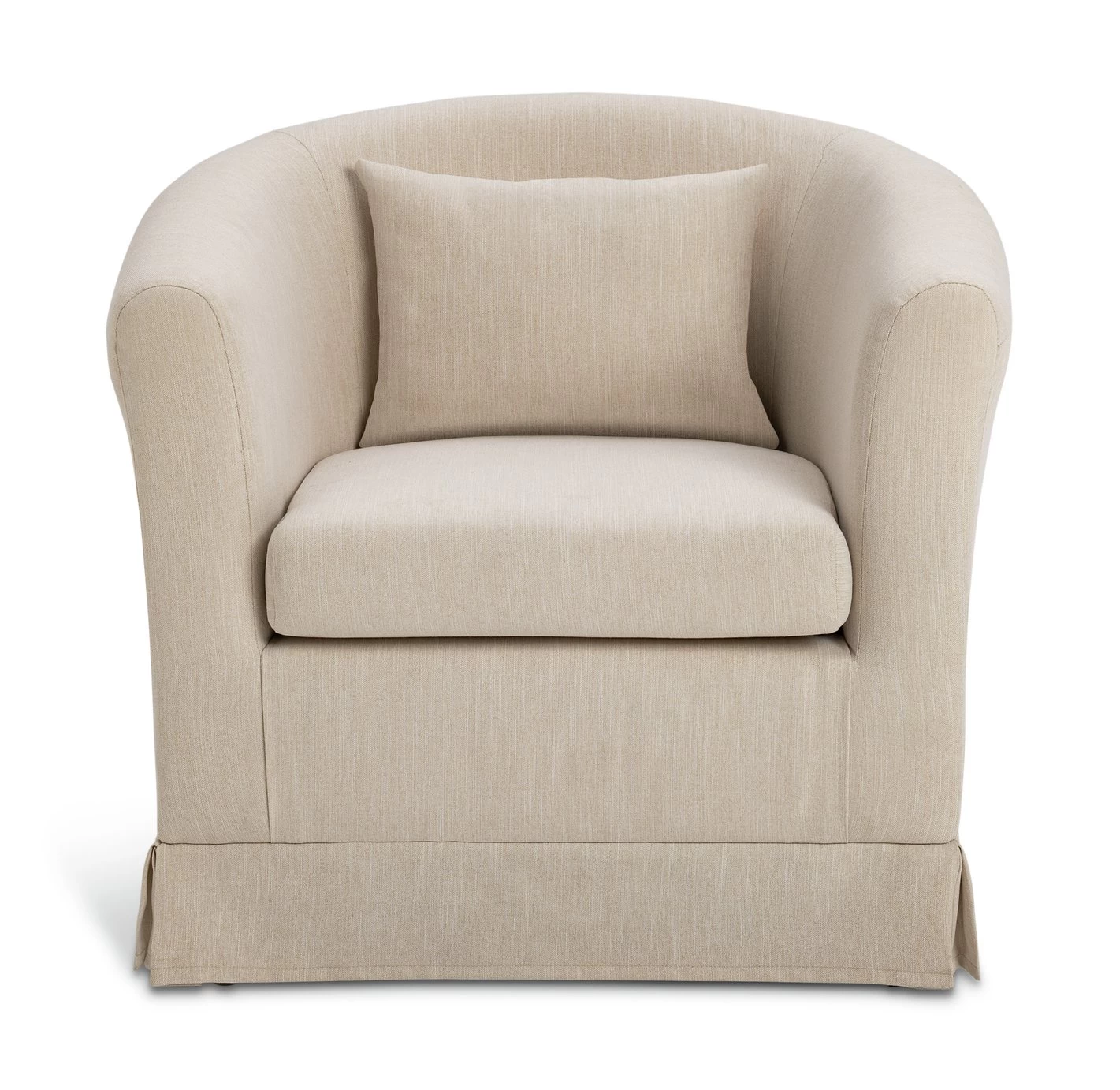 Habitat Larissa Fabric Tub Chair - Natural 3 Habitat Larissa Fabric Tub Chair - Natural