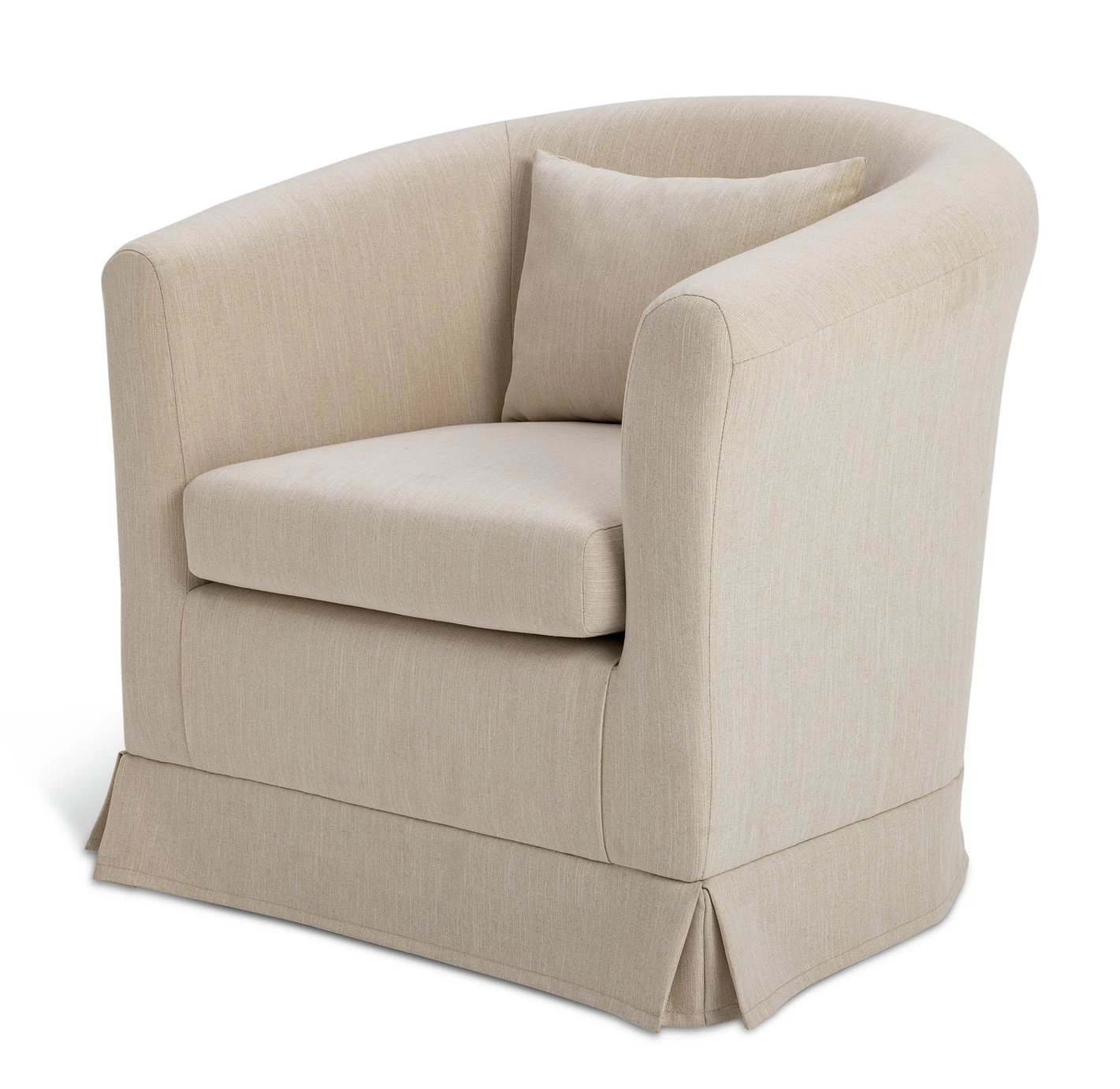 Habitat Larissa Fabric Tub Chair - Natural 7 Habitat Larissa Fabric Tub Chair - Natural - Image 5