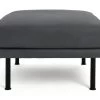 Habitat Moore Leather Ottoman Footstool - Dark Grey -Sofa Discount Store 2022471 R Z001A