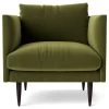 Swoon Luna Velvet Armchair - Fern Green 1 Swoon Luna Velvet Armchair - Fern Green -Sofa Discount Store 2023092 R Z001A