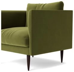 Swoon Luna Velvet Armchair - Fern Green -Sofa Discount Store 2023092 R Z005A