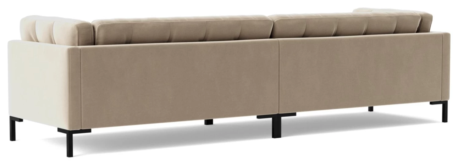 Swoon Landau Velvet 4 Seater Sofa - Taupe 9 Swoon Landau Velvet 4 Seater Sofa - Taupe - Image 7