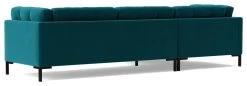 Swoon Landau Velvet Left Hand Corner Sofa - Kingfisher Blue -Sofa Discount Store 2023803 R Z004A
