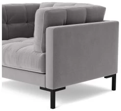 Swoon Landau Velvet Armchair - Silver Grey -Sofa Discount Store 2023865 R Z005A
