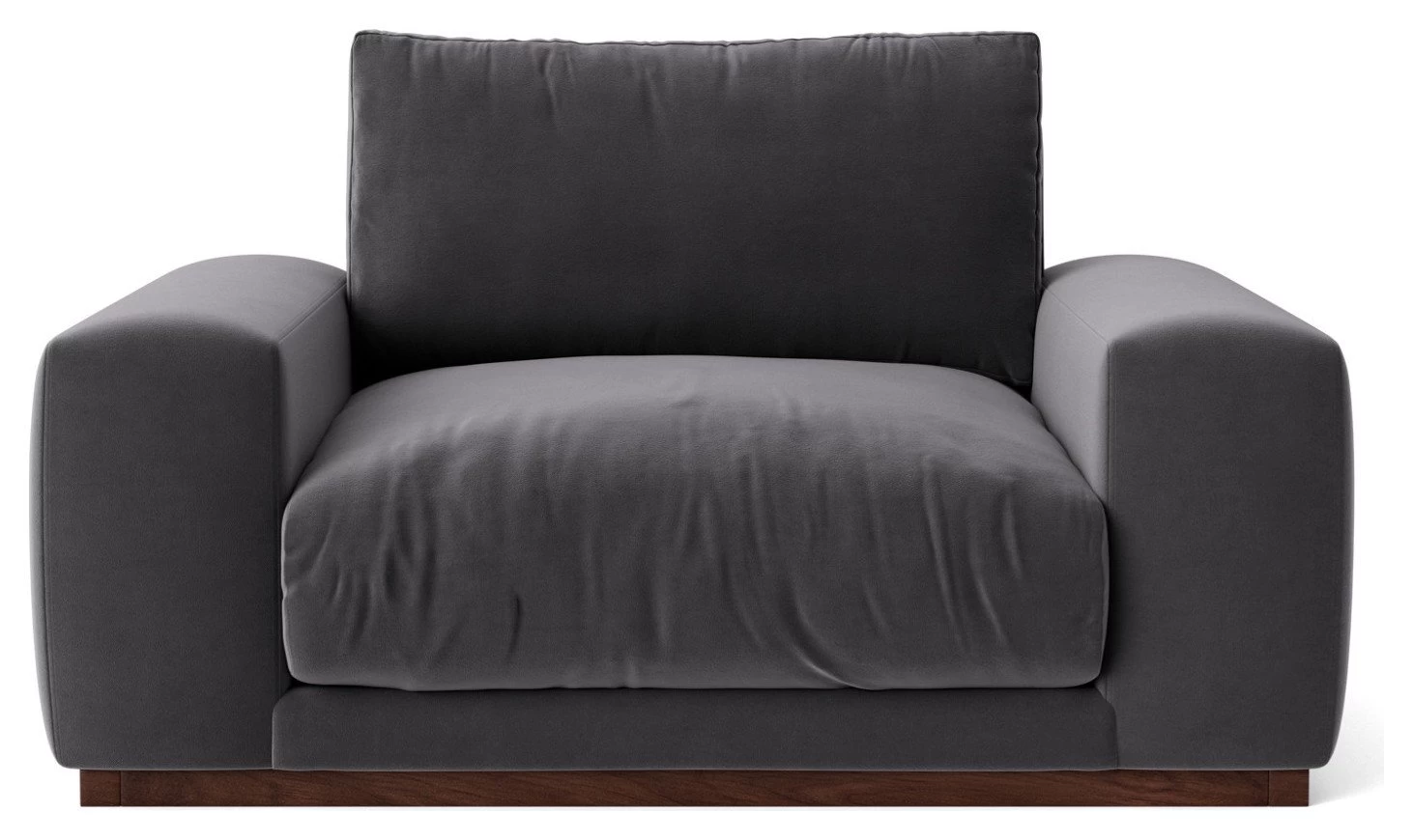 Swoon Denver Velvet Cuddle Chair - Granite Grey 3 Swoon Denver Velvet Cuddle Chair - Granite Grey