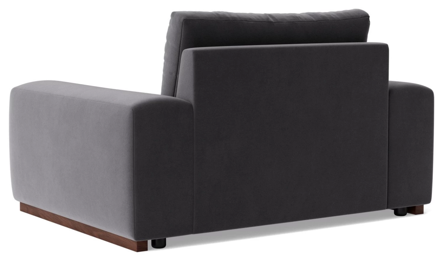Swoon Denver Velvet Cuddle Chair - Granite Grey 8 Swoon Denver Velvet Cuddle Chair - Granite Grey - Image 6