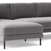 Swoon Munich Velvet Left Hand Corner Sofa - Silver Grey 1 Swoon Munich Velvet Left Hand Corner Sofa - Silver Grey -Sofa Discount Store 2025746 R Z001A